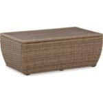 Outdoor Sandy Bloom Rectangle Cocktail Table