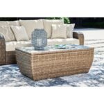 Outdoor Sandy Bloom Rectangle Cocktail Table - Image 2
